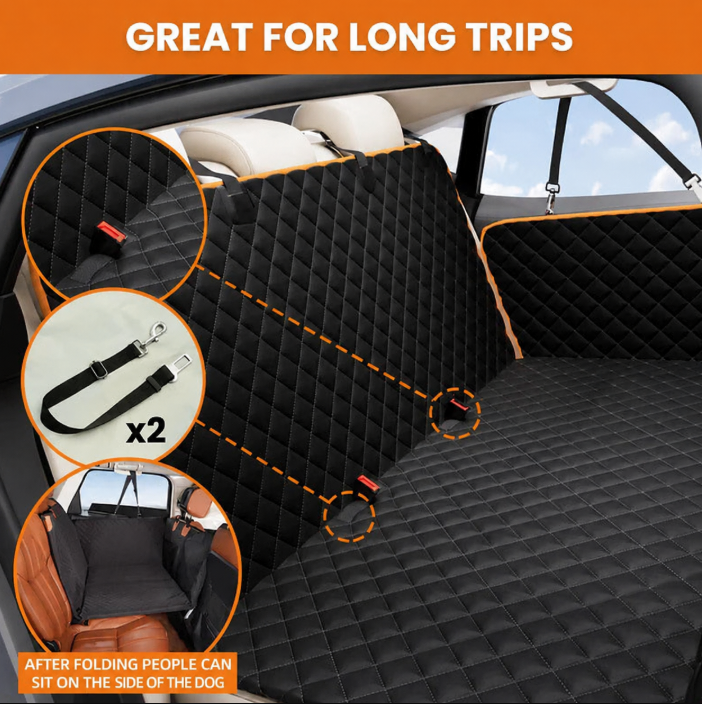 RoveNest™ Dog Car Bed Their Cozy Space. Wherever You Go.