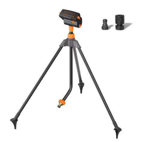 Automatic Garden Sprinkler System  Heavy-Duty Base • Adjustable Spray Width, Range & Flow